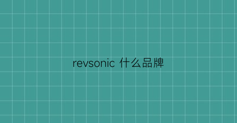 revsonic什么品牌(revision是什么品牌)